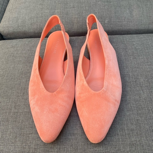 Everlane Shoes - Everlane suede flat slingback sandals 8